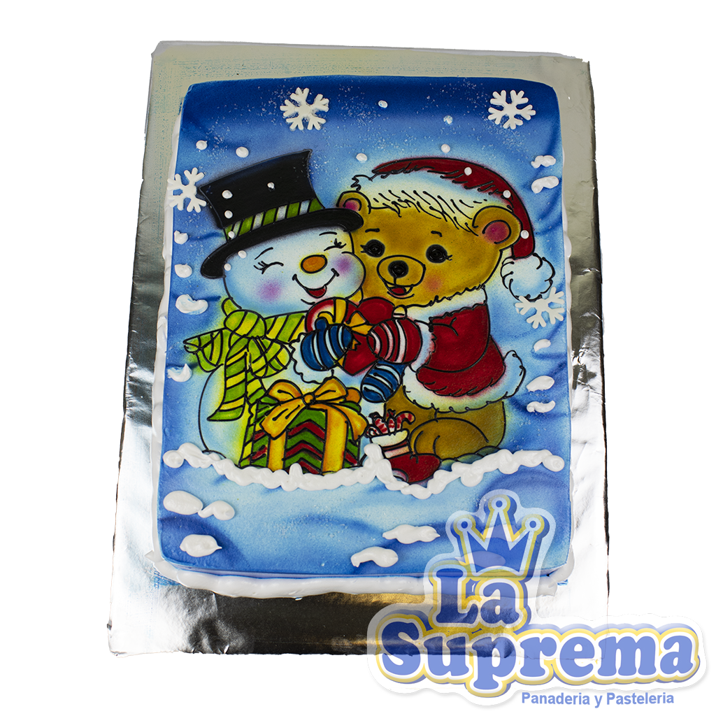 Osito Y Mono De Nieve